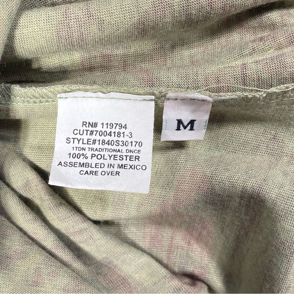 One World Floral Tunic Boho Blouse Women's M Multicolor Studded Neck Casual Top - Picture 10 of 13